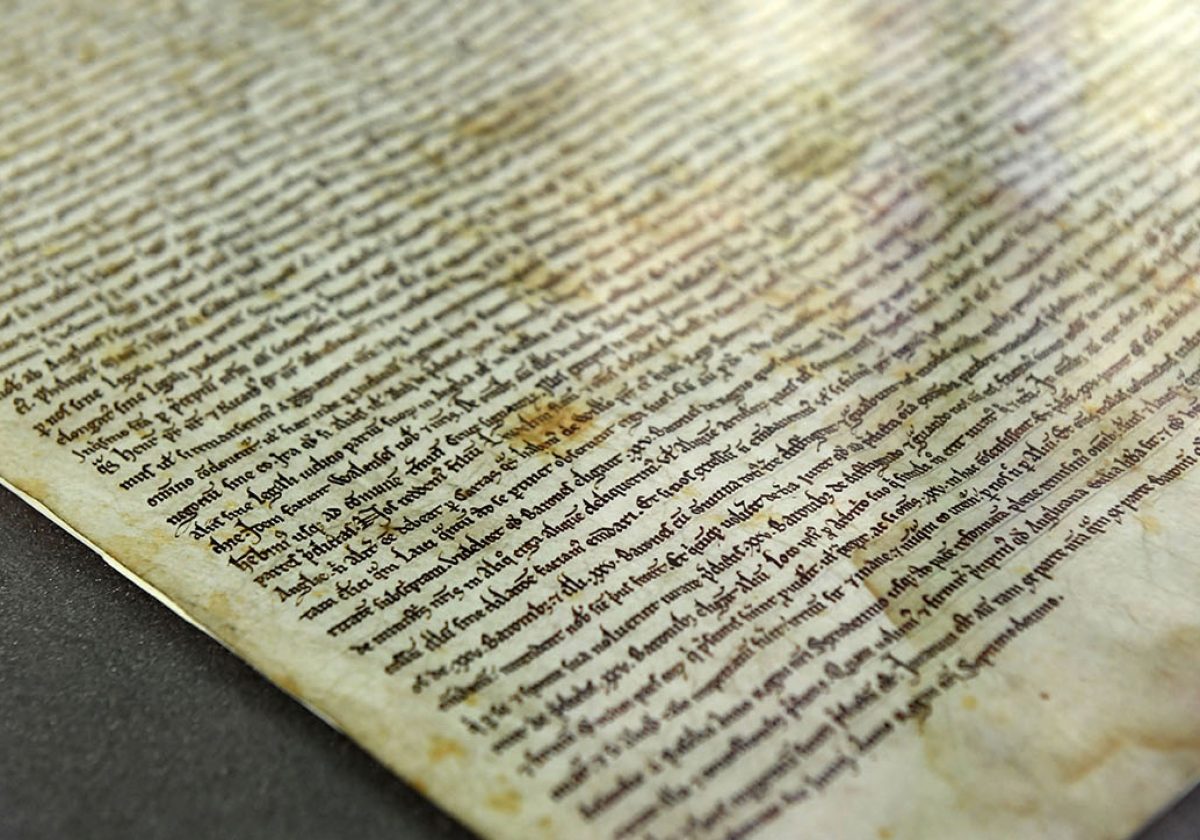 Close up of Magna Carta
