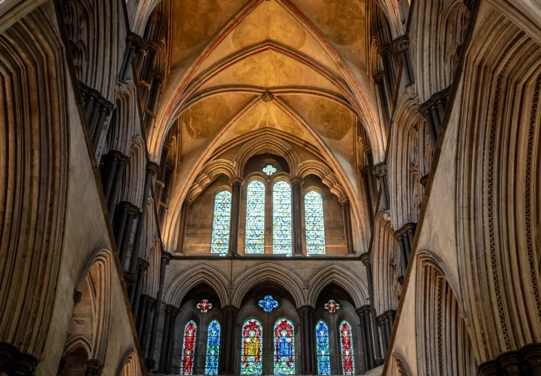 upward look at stained glass windows
